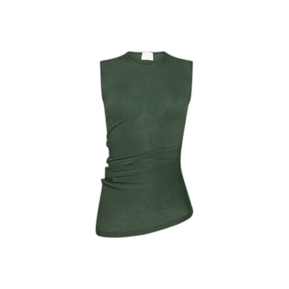Wolford 'The Crepe Jersey Top' Sleeveless Deep Green - Size Large - New w/ Tags